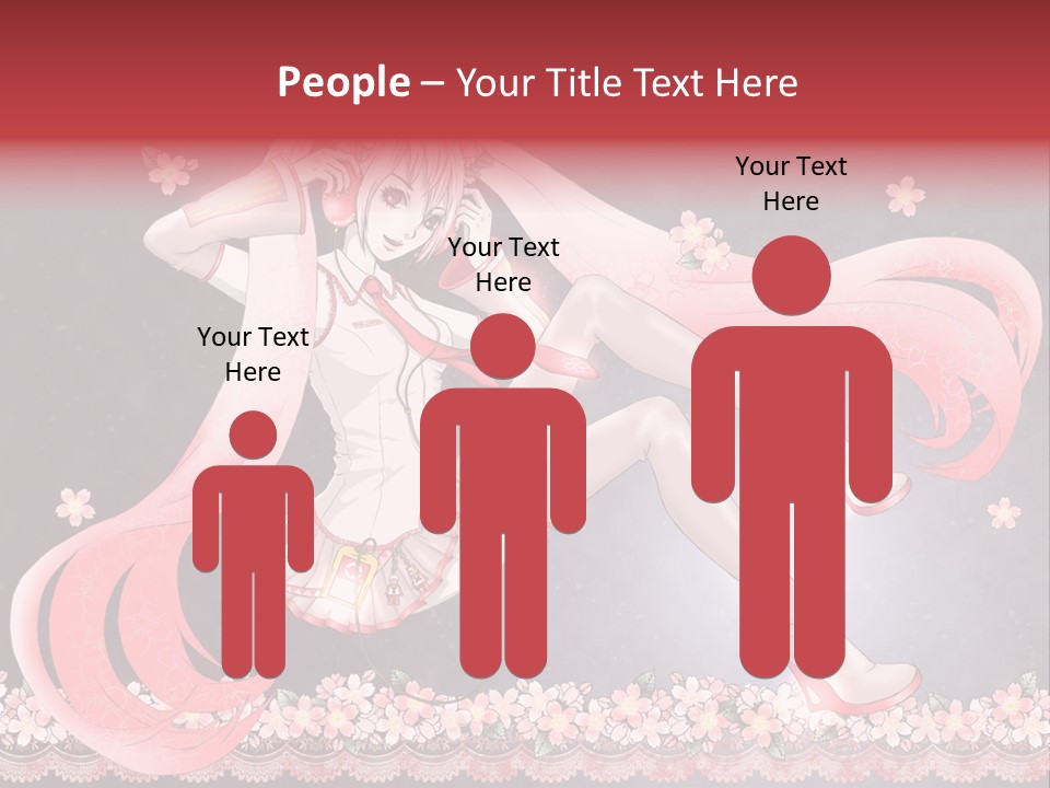 A Woman With Long Hair And A Pink Dress PowerPoint Template