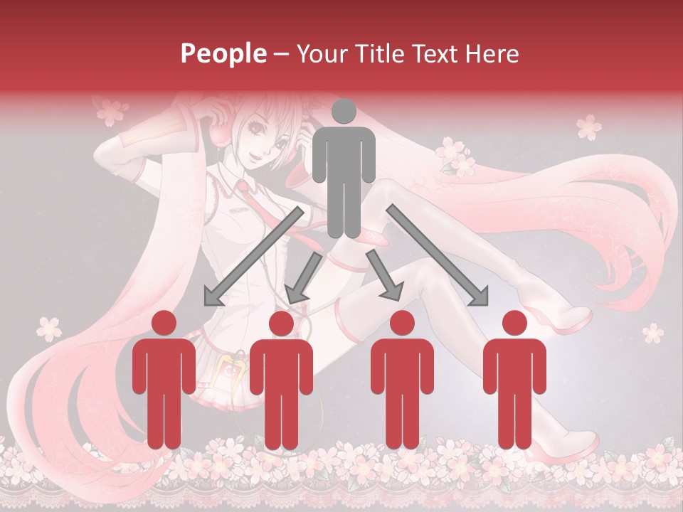 A Woman With Long Hair And A Pink Dress PowerPoint Template