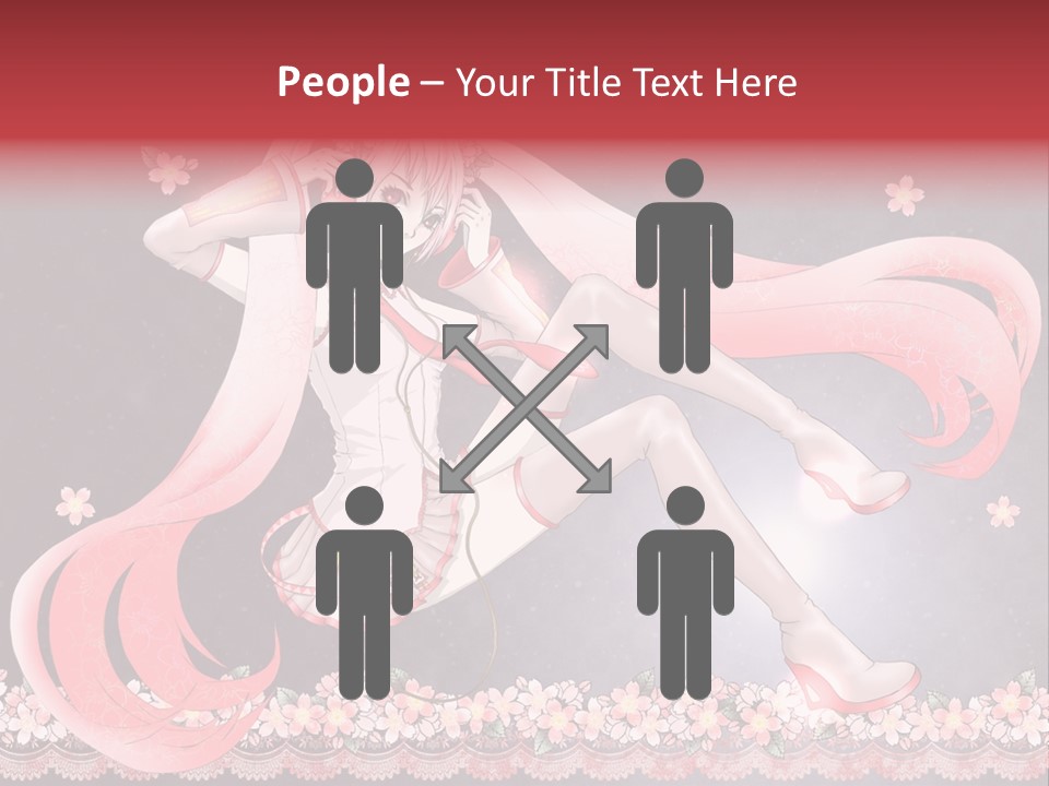 A Woman With Long Hair And A Pink Dress PowerPoint Template