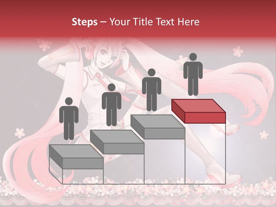 A Woman With Long Hair And A Pink Dress PowerPoint Template