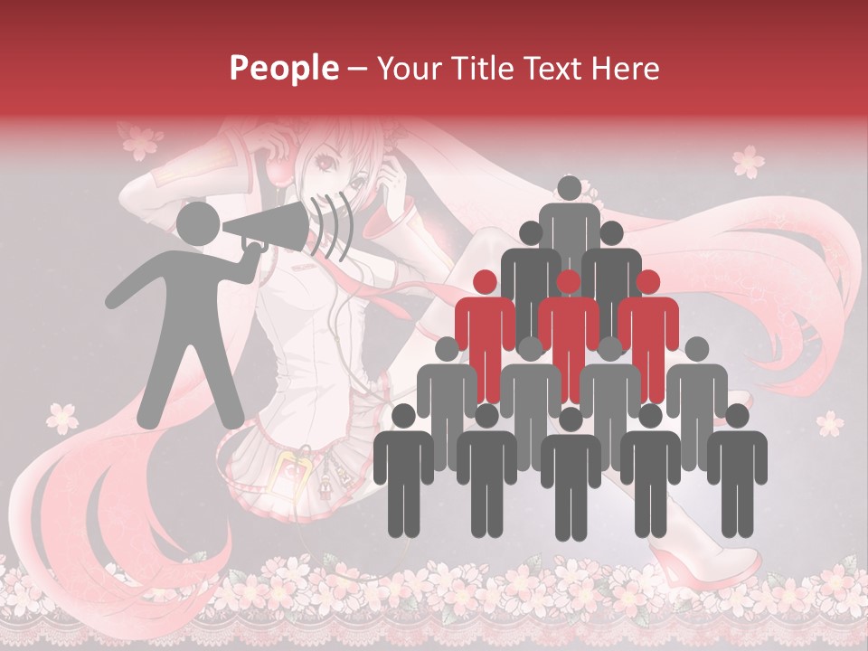 A Woman With Long Hair And A Pink Dress PowerPoint Template