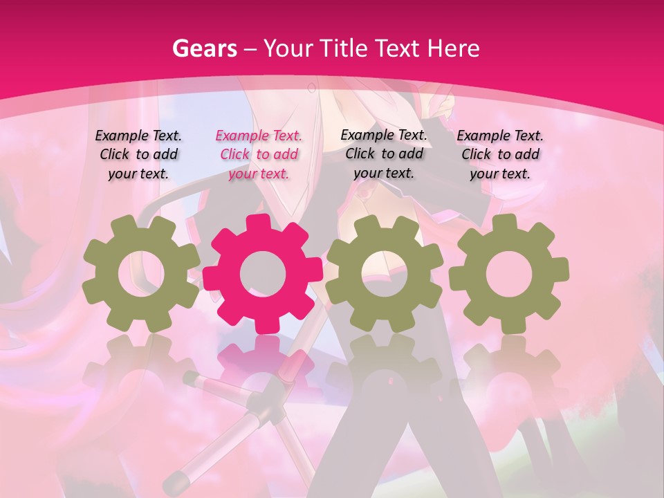 A Woman In A Short Skirt Holding A Hair Dryer PowerPoint Template