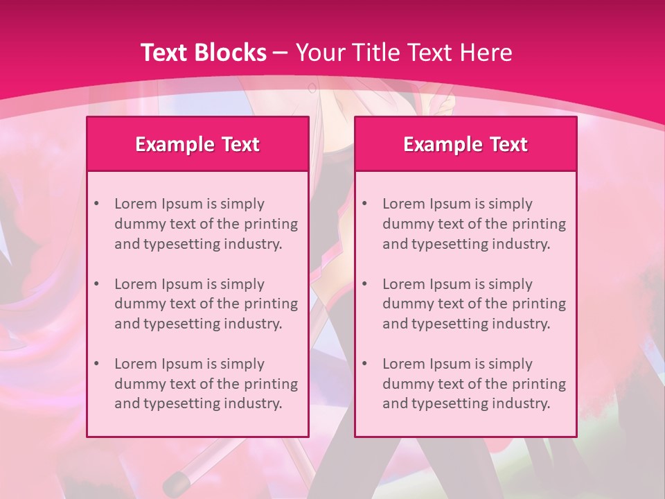 A Woman In A Short Skirt Holding A Hair Dryer PowerPoint Template