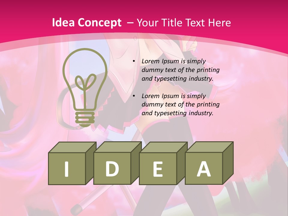 A Woman In A Short Skirt Holding A Hair Dryer PowerPoint Template