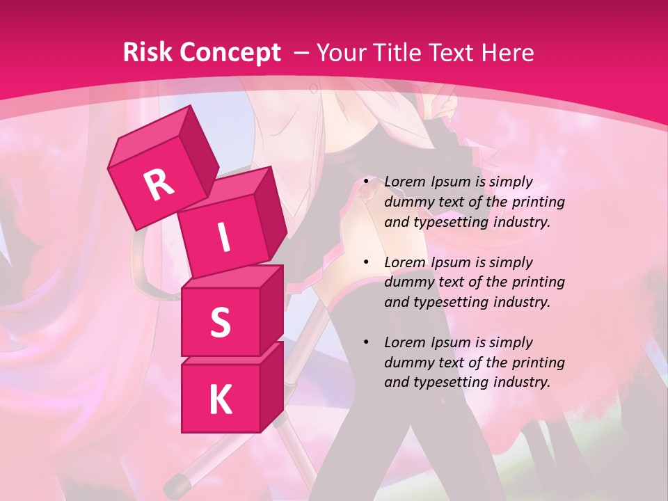 A Woman In A Short Skirt Holding A Hair Dryer PowerPoint Template