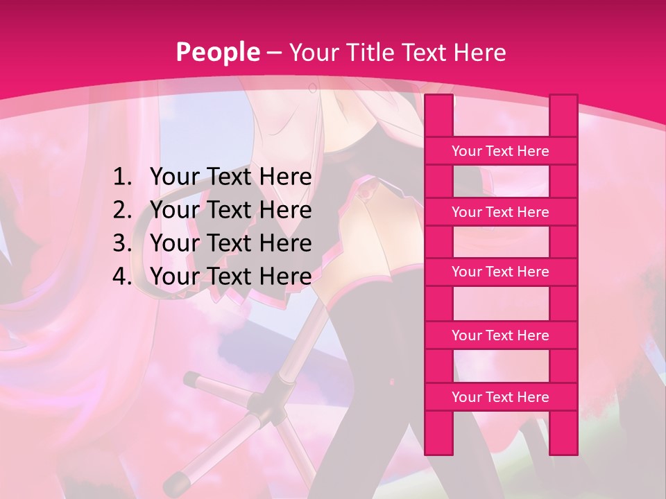 A Woman In A Short Skirt Holding A Hair Dryer PowerPoint Template