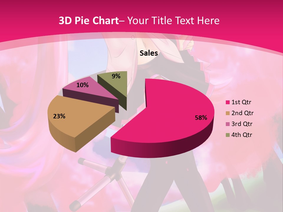 A Woman In A Short Skirt Holding A Hair Dryer PowerPoint Template