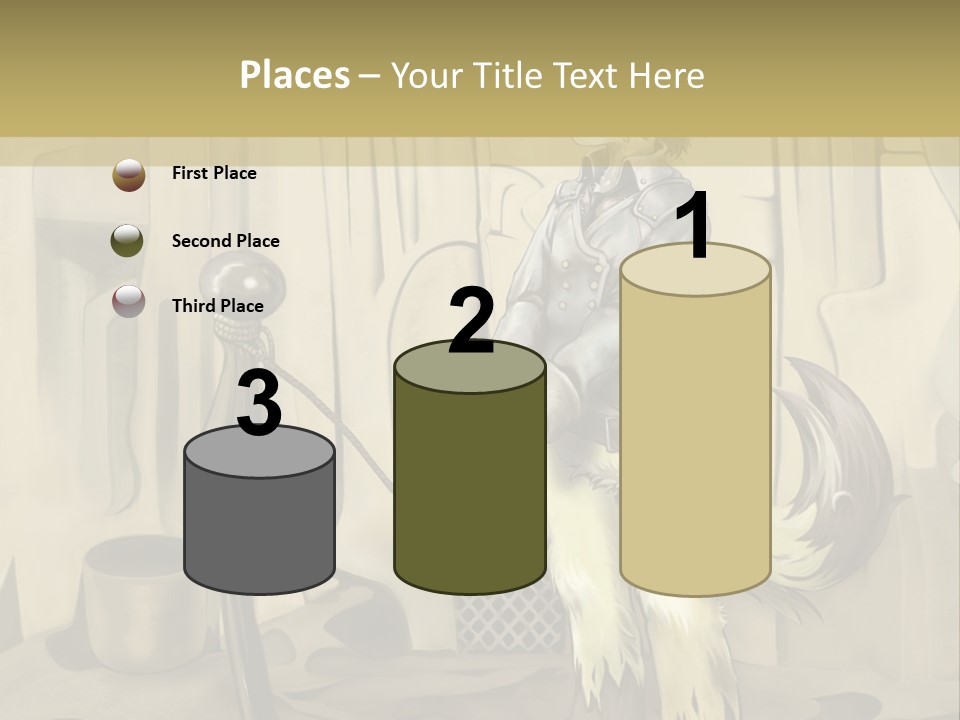 A Picture Of A Cat Sitting On Top Of A Table PowerPoint Template