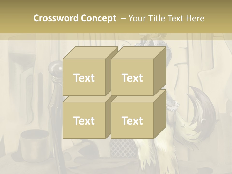 A Picture Of A Cat Sitting On Top Of A Table PowerPoint Template