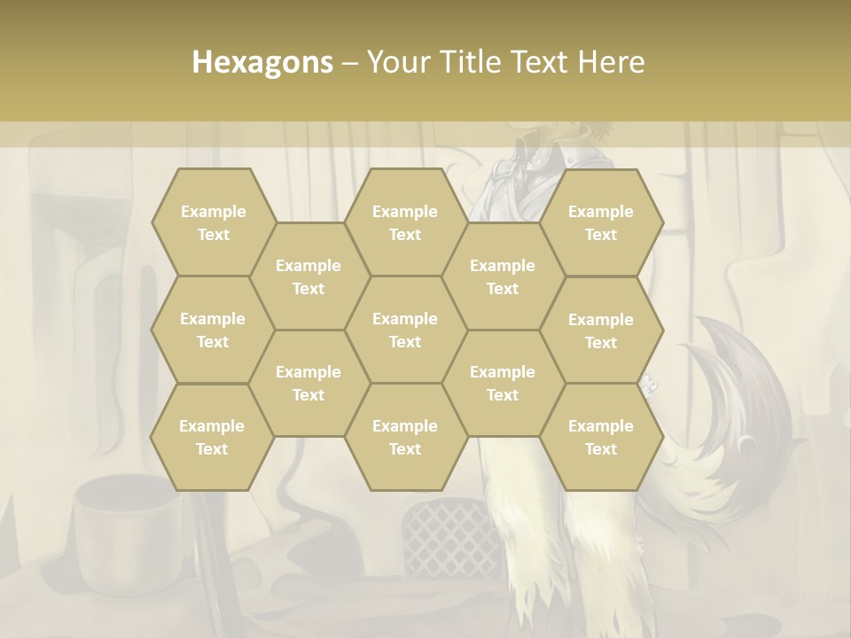 A Picture Of A Cat Sitting On Top Of A Table PowerPoint Template