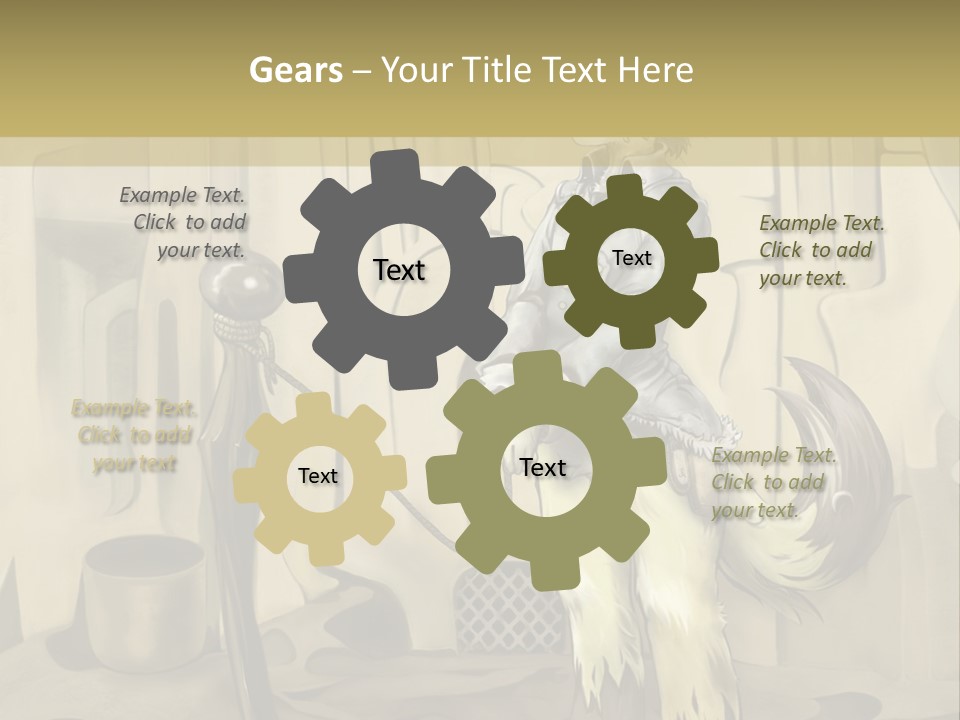 A Picture Of A Cat Sitting On Top Of A Table PowerPoint Template