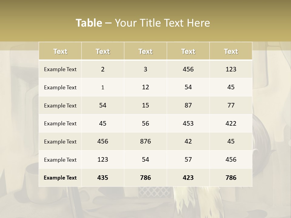 A Picture Of A Cat Sitting On Top Of A Table PowerPoint Template