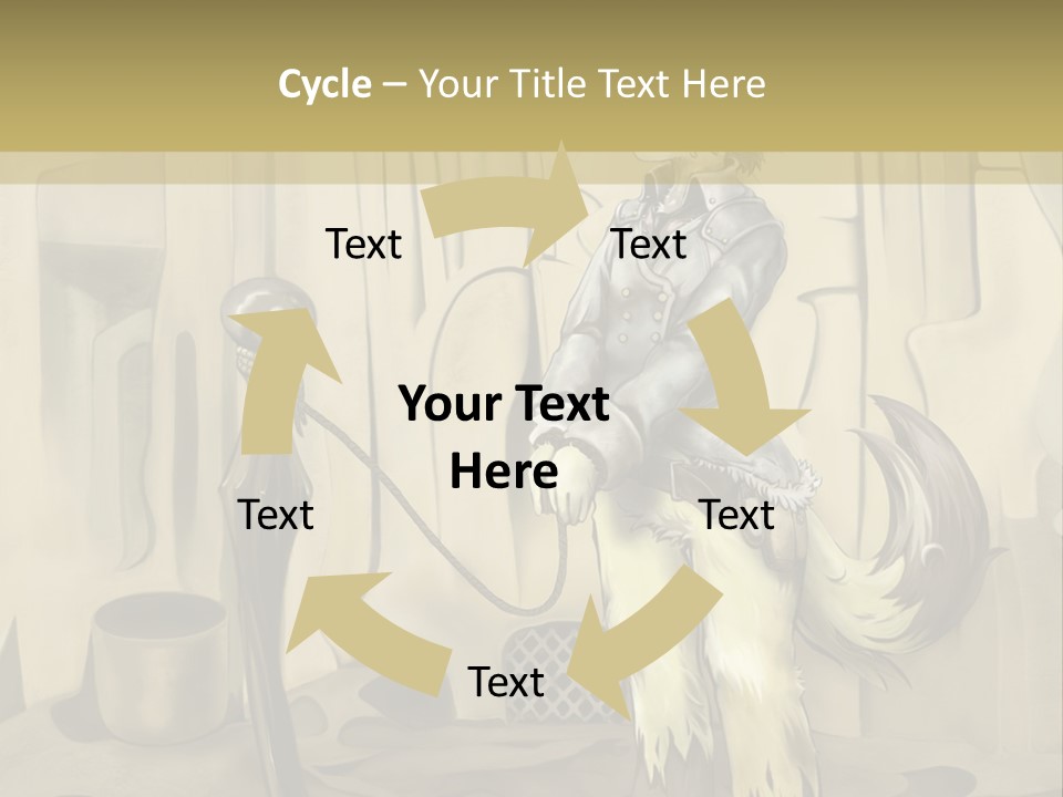 A Picture Of A Cat Sitting On Top Of A Table PowerPoint Template