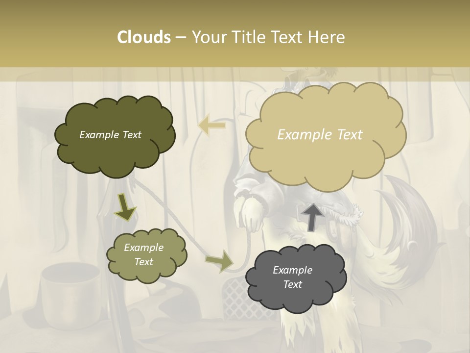 A Picture Of A Cat Sitting On Top Of A Table PowerPoint Template