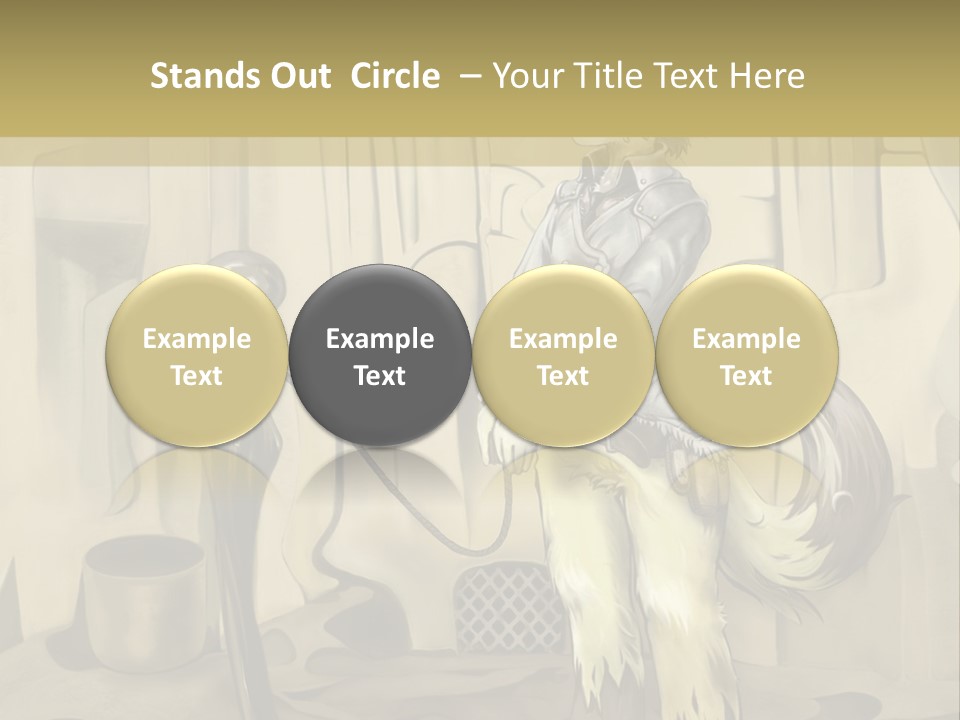 A Picture Of A Cat Sitting On Top Of A Table PowerPoint Template