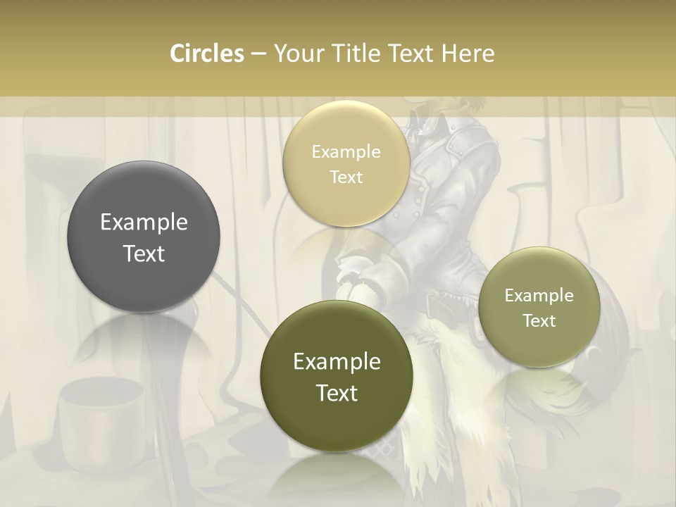 A Picture Of A Cat Sitting On Top Of A Table PowerPoint Template