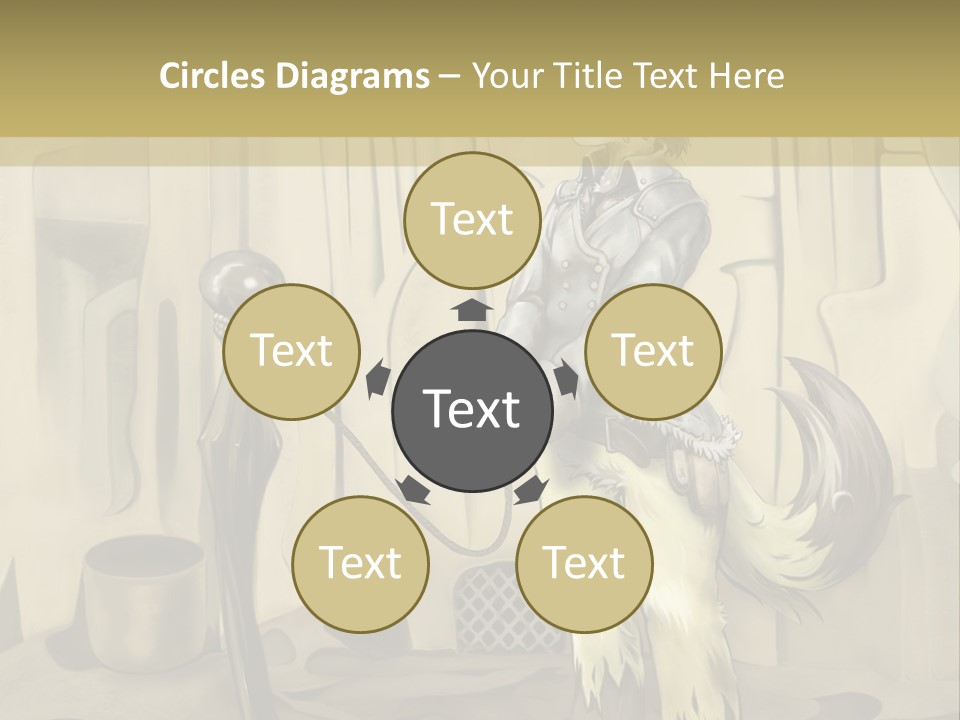 A Picture Of A Cat Sitting On Top Of A Table PowerPoint Template