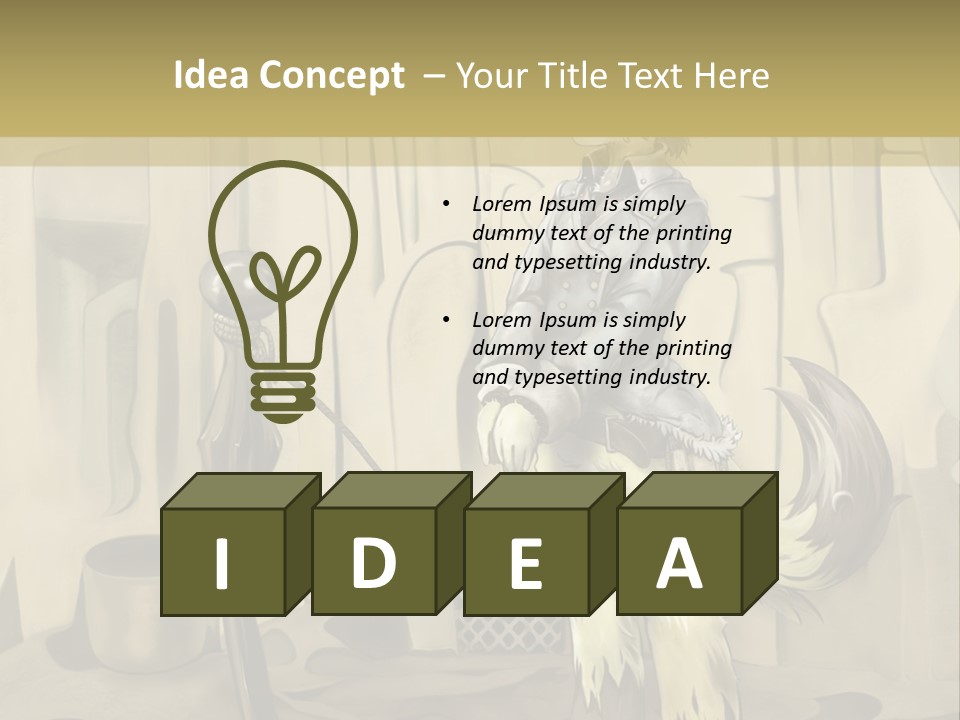 A Picture Of A Cat Sitting On Top Of A Table PowerPoint Template