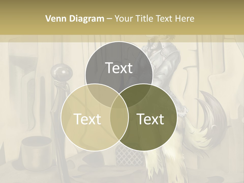 A Picture Of A Cat Sitting On Top Of A Table PowerPoint Template