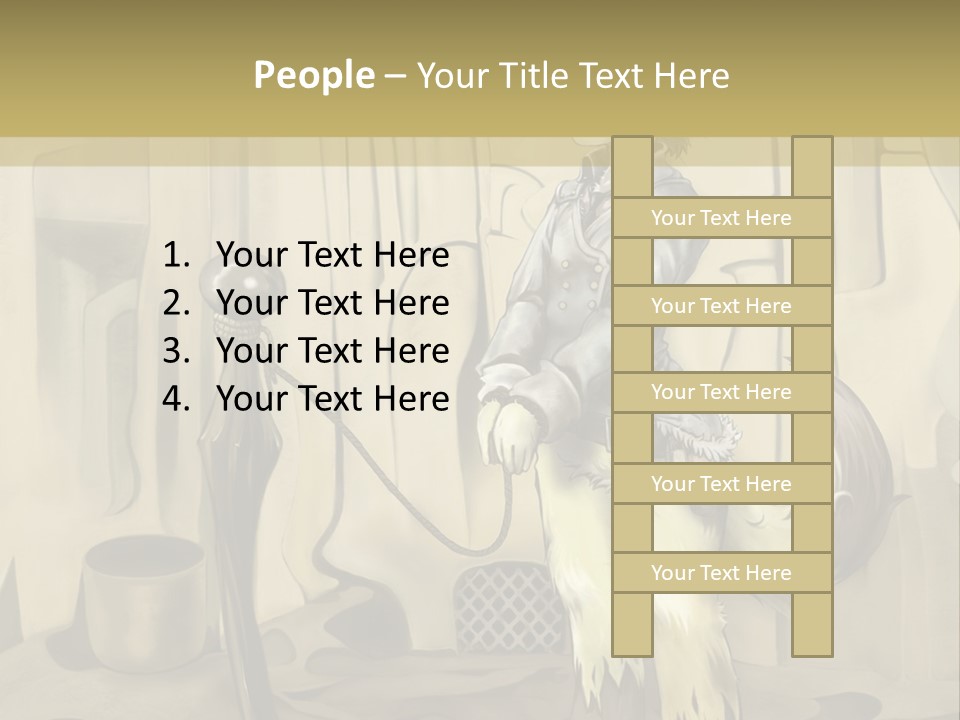 A Picture Of A Cat Sitting On Top Of A Table PowerPoint Template