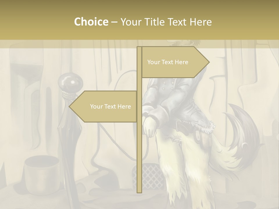 A Picture Of A Cat Sitting On Top Of A Table PowerPoint Template