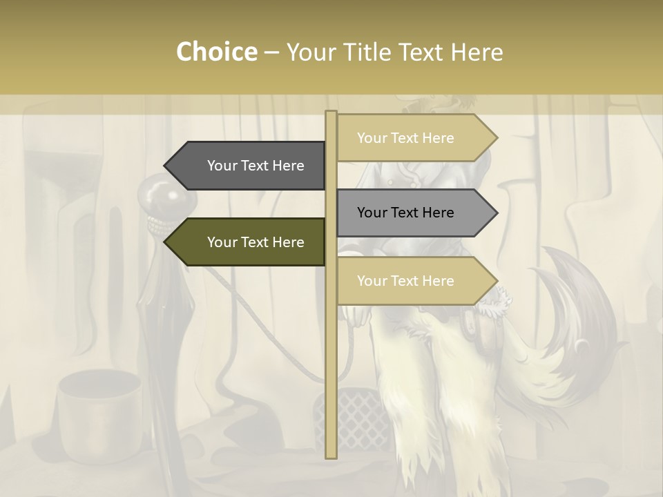 A Picture Of A Cat Sitting On Top Of A Table PowerPoint Template