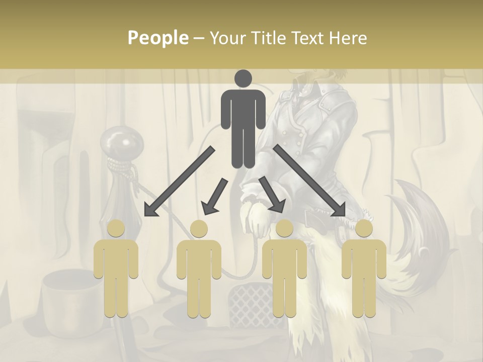 A Picture Of A Cat Sitting On Top Of A Table PowerPoint Template