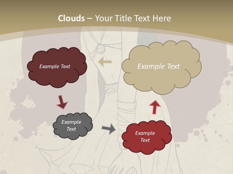 A Woman In A Dress Is Standing With Her Hands On Her Hips PowerPoint Template