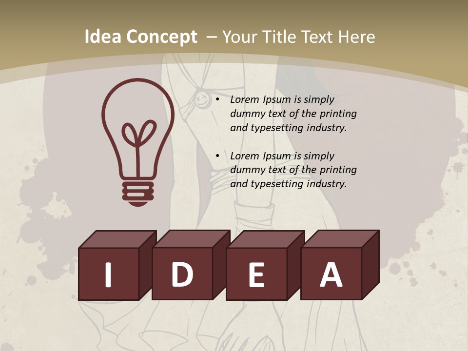 A Woman In A Dress Is Standing With Her Hands On Her Hips PowerPoint Template