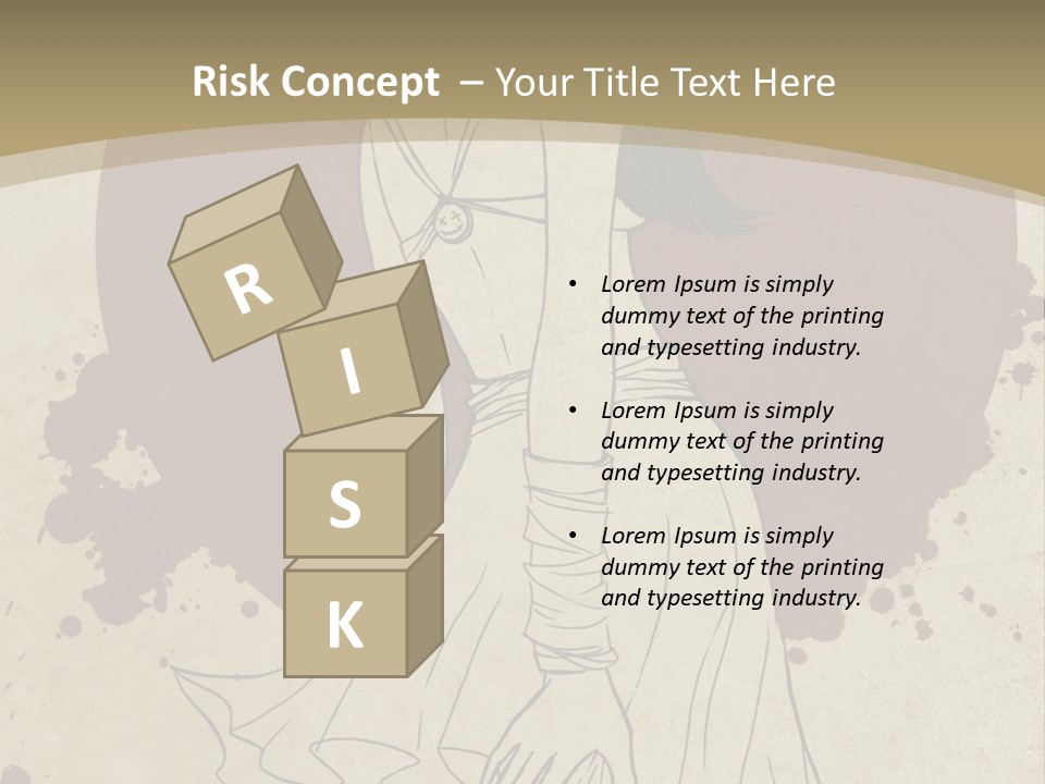 A Woman In A Dress Is Standing With Her Hands On Her Hips PowerPoint Template