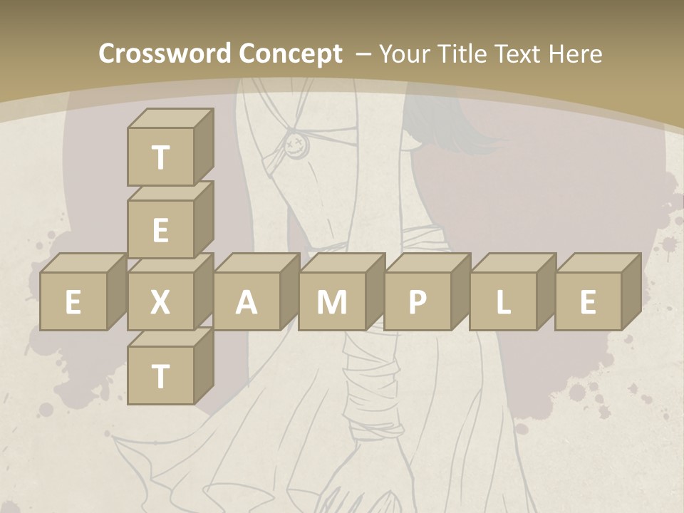 A Woman In A Dress Is Standing With Her Hands On Her Hips PowerPoint Template