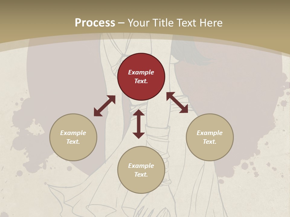 A Woman In A Dress Is Standing With Her Hands On Her Hips PowerPoint Template