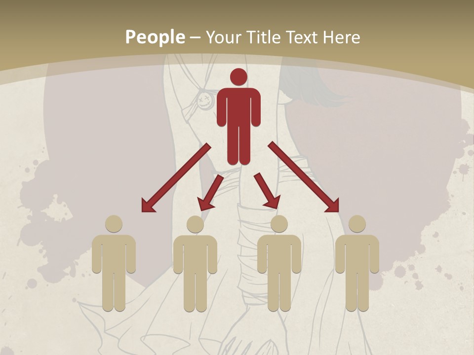 A Woman In A Dress Is Standing With Her Hands On Her Hips PowerPoint Template