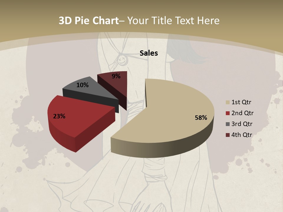 A Woman In A Dress Is Standing With Her Hands On Her Hips PowerPoint Template