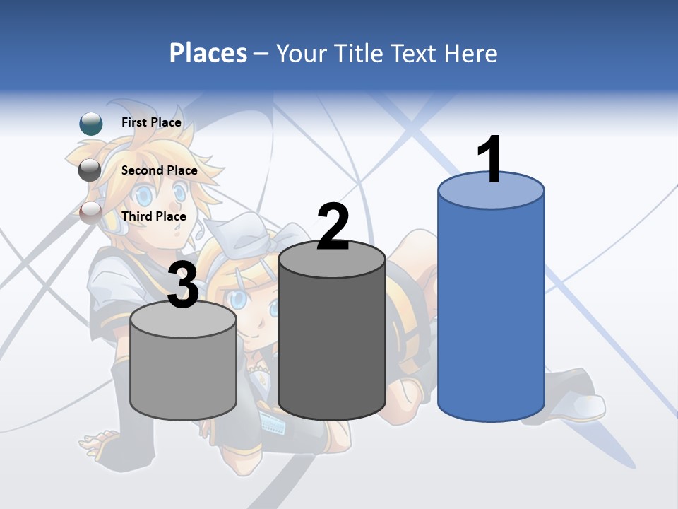 A Couple Of Anime Characters Laying On Top Of Each Other PowerPoint Template