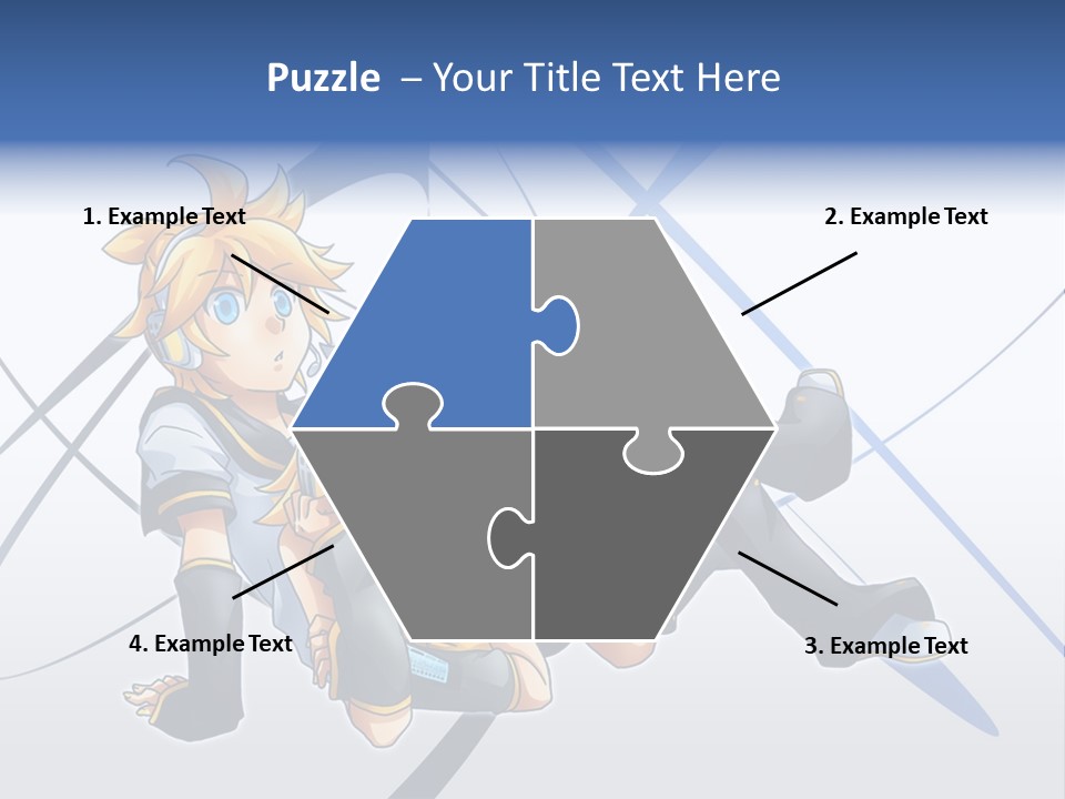 A Couple Of Anime Characters Laying On Top Of Each Other PowerPoint Template