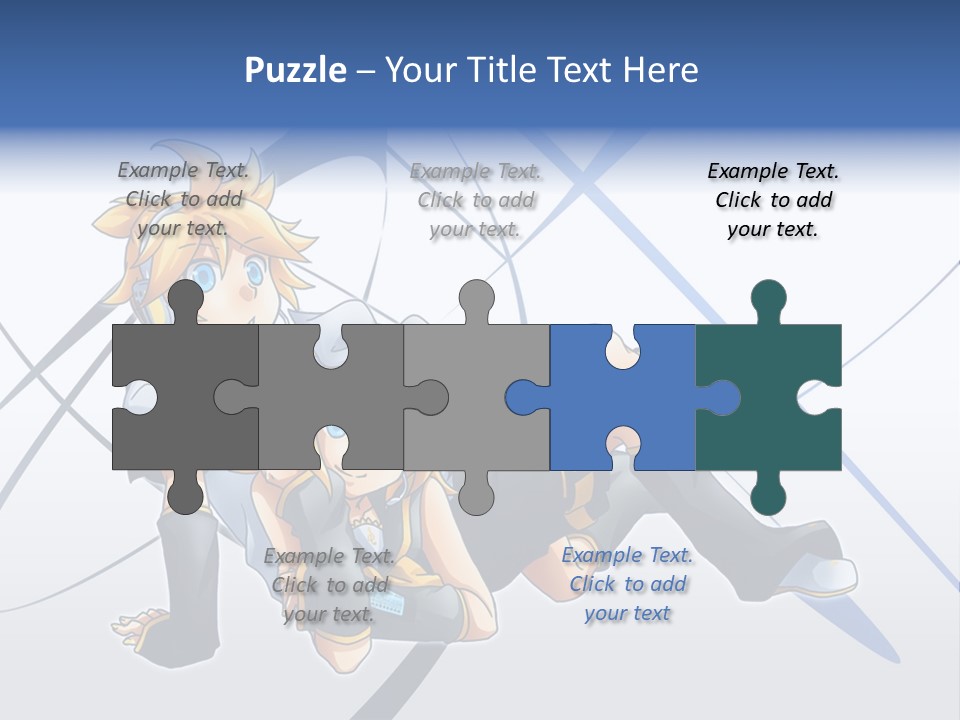 A Couple Of Anime Characters Laying On Top Of Each Other PowerPoint Template