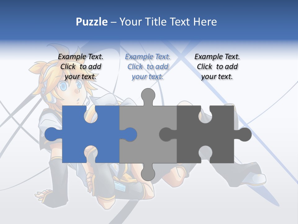 A Couple Of Anime Characters Laying On Top Of Each Other PowerPoint Template