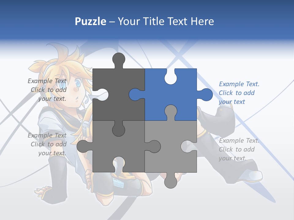 A Couple Of Anime Characters Laying On Top Of Each Other PowerPoint Template