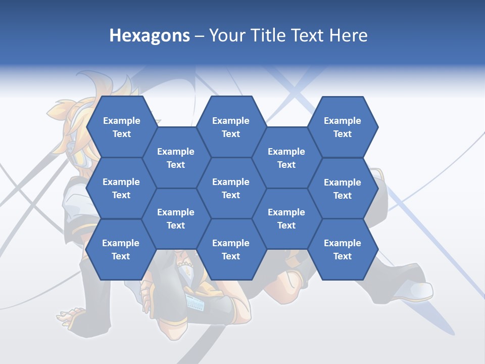 A Couple Of Anime Characters Laying On Top Of Each Other PowerPoint Template