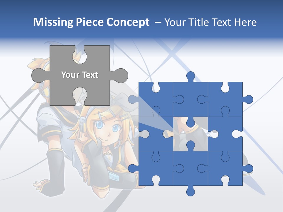 A Couple Of Anime Characters Laying On Top Of Each Other PowerPoint Template
