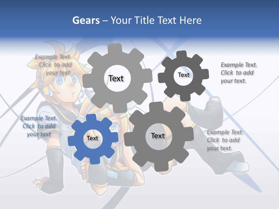 A Couple Of Anime Characters Laying On Top Of Each Other PowerPoint Template