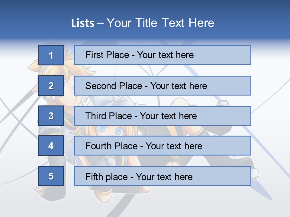 A Couple Of Anime Characters Laying On Top Of Each Other PowerPoint Template