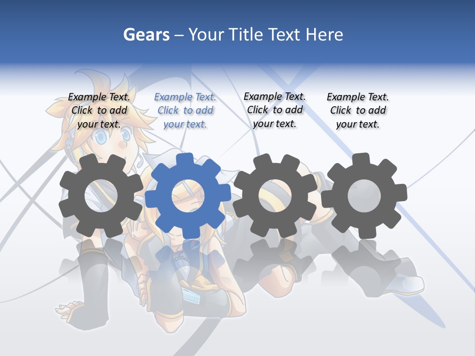 A Couple Of Anime Characters Laying On Top Of Each Other PowerPoint Template