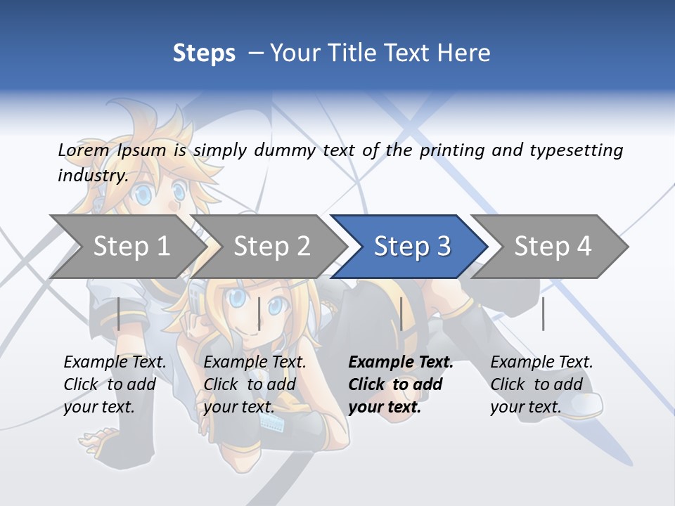 A Couple Of Anime Characters Laying On Top Of Each Other PowerPoint Template