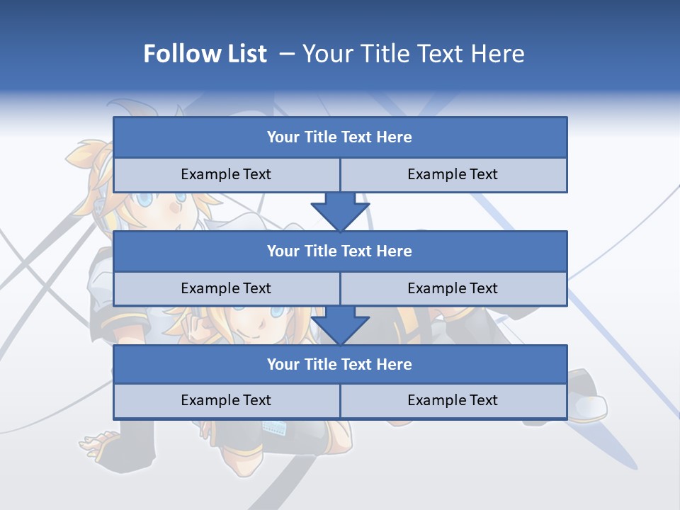 A Couple Of Anime Characters Laying On Top Of Each Other PowerPoint Template