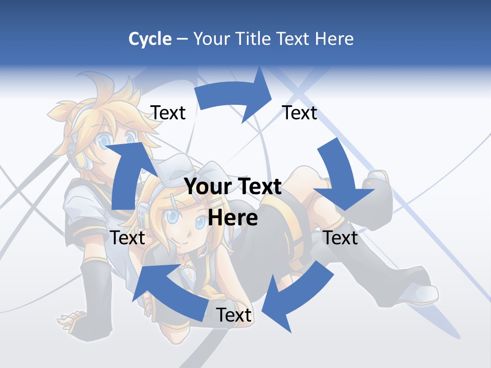 A Couple Of Anime Characters Laying On Top Of Each Other PowerPoint Template