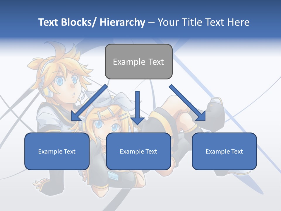 A Couple Of Anime Characters Laying On Top Of Each Other PowerPoint Template