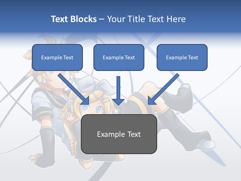 A Couple Of Anime Characters Laying On Top Of Each Other PowerPoint Template