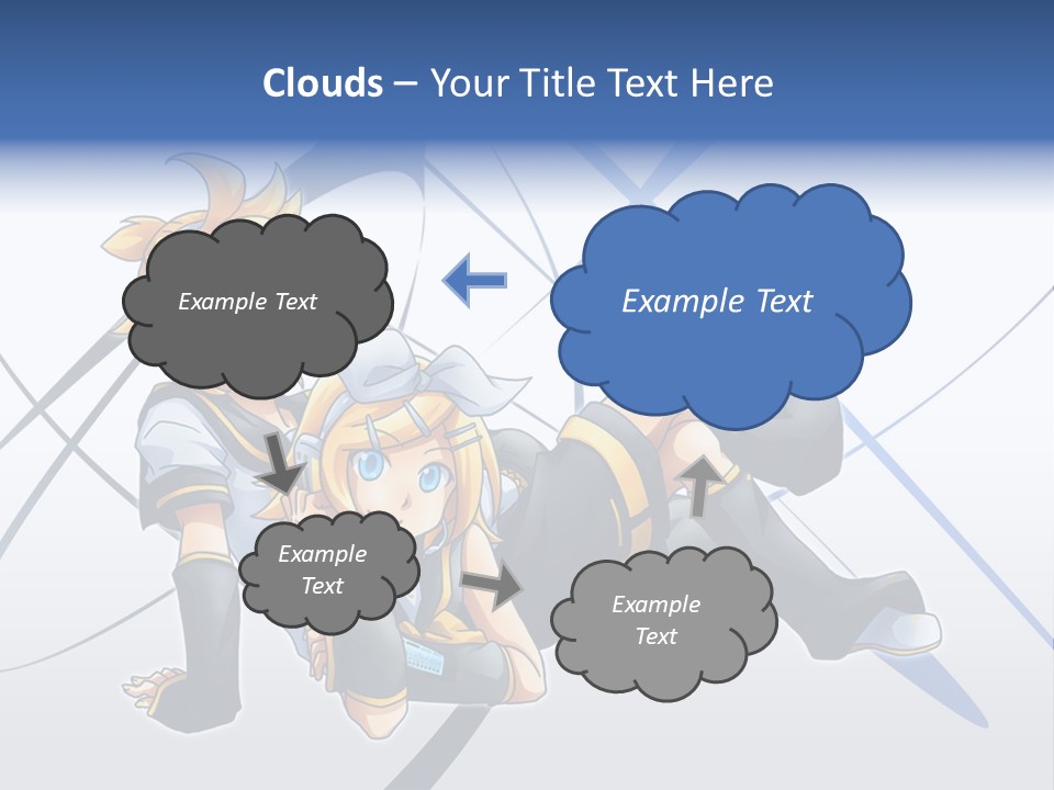 A Couple Of Anime Characters Laying On Top Of Each Other PowerPoint Template